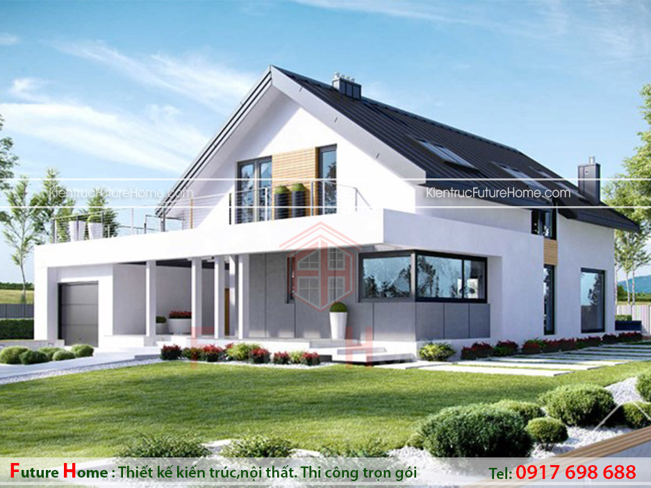 Thiết kế nhà một tầng chị Mận - Quảng Ninh