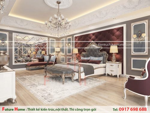 Thiết kế phòng ngủ kiểu pháp đẹp
