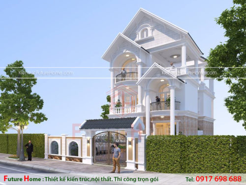 Biệt thự pháp 3 tầng phong cách cổ điển