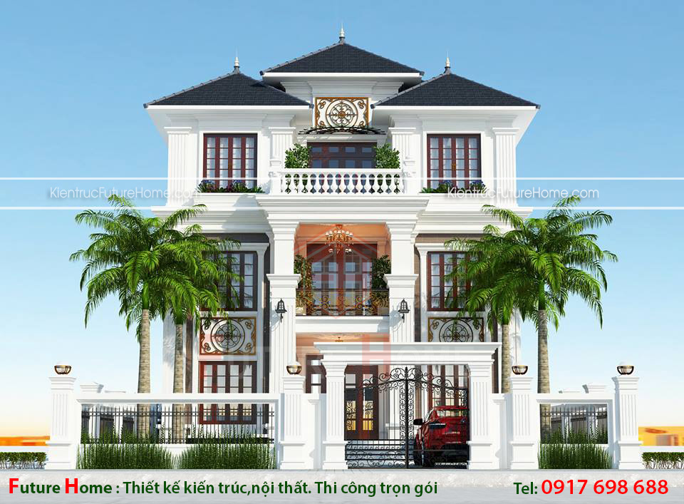 Mặt tiền biệt thự pháp