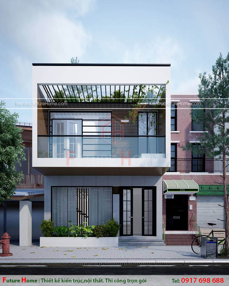 Mẫu nhà phố 2 tầng