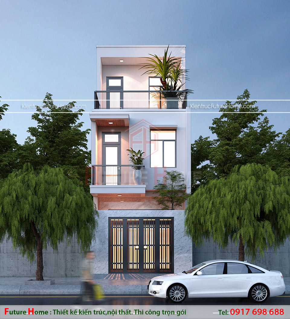 25 mẫu nhà phố mặt tiền 5m có thiết kế đẹp, hiện đại | An Lộc