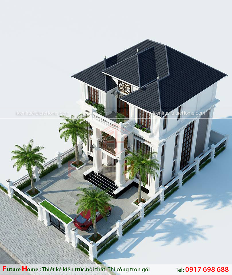 Toàn bộ phối cảnh biệt thự đẹp