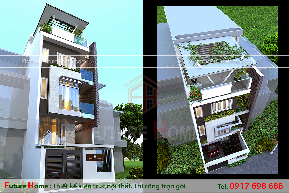Thiết kế nhà ống 5 tầng mặt tiền 6m hiện đại tại Hà Nội – Future Home